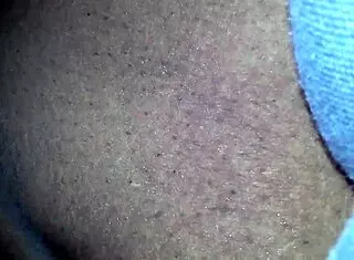 Sexy ebony BBW dominates her hairy pussy play with a vibrator in homemade solo session, big tits bouncing wildly