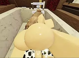 Brunette With A FAT ASS SUCKS And FUCKS In The Bathtub