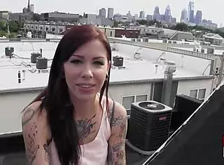 Brunette Krysta Kaos Gives Philly John Footjob Until He Cums on Her Toes