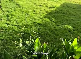 security guard catches skinny brunette in private area for outdoor cowgirl ride