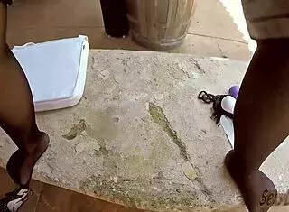 oh man, i'm cumming so hard with this dildo in the outdoors, my tight pussy squirting everywhere...