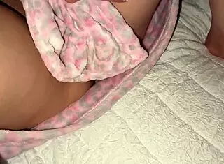 amateur couple shares real hot sex with big tits bouncing late at night