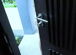 Can this stunner suck me off with a condom on?