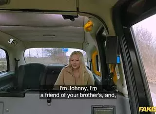 Fake taxi driver fucks his friend's little 18+ 18 year old sister