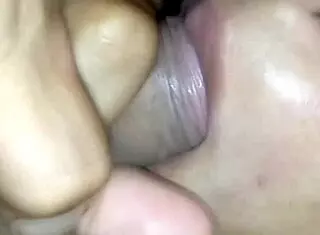 Pretty amateur with tight shaved wet pussy gets fucked to orgasm and creampie in 1on1