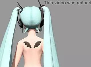 Hatsune Miku Dances Nude In Two Faced Lovers Project Diva Mod With Big Tits Exposed.