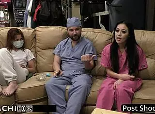 oh god, i get this hitachi orgasm from doctor-tampa... blaire celeste, with my small tits nipples pierced, shaved pussy spread close up in hospital humiliation, moaning loud backstage in florida