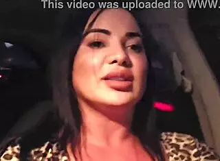 Brunette Pornstar with Big Tits and Big Clit Gives Public Blowjob to Motorista de App in Car for Outdoor Homemade Fun