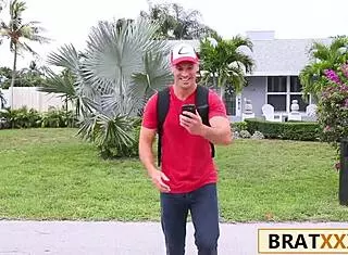 i went hunting down that elusive tiny 18+ brunette and it turned hardcore with blowjob deepthroat and doggystyle on sofa