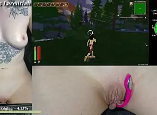 Wow playing tropical monster girls by sweetcakesnsfw on stream with cum dripping from my wet pussy!