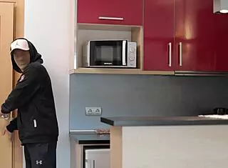 hey burglar, if you steal my tv i'll fuck you hard on the desk?