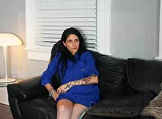 Hey, check out this cute sexy latina babe Jazmin with big natural tits getting to know her in a curvy casting interview pov style