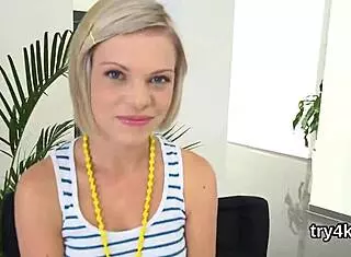 Elegant teen 18+ sucks cock in pov before narrow fuckbox gets penetrated hard