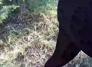 These high heels feel sexy walking through the woods with my big ass.