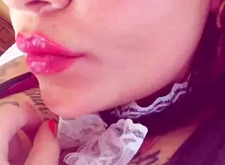 Dj Brisa Ruivinha Safada Masturbates in Lingerie with Big Natural Tits