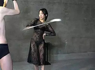 japanese mistress sara delivers cfnm handjob ending in massive cumshot