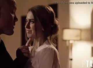 Petite brunette Jill Kassidy submits to rough domination as secretary with spanking and facial!