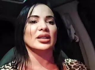 Brunette Pornstar with Big Tits and Big Clit Gives Public Blowjob to Motorista de App in Car for Outdoor Homemade Fun