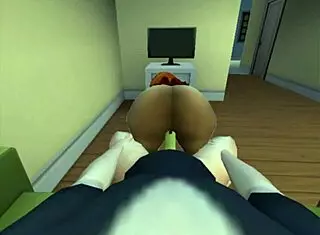 Redhead slut rides cock in cowgirl then bends over for doggystyle pussy pounding and assfucking