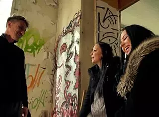 Hey, check out Julia Parker and Maria Gail diving into a wild no-condom FFM threesome at this lost spot 😏