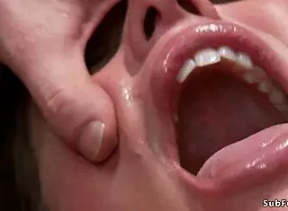 Busty Babe Bent Over for Intense Ass Caning in Tight Bondage!