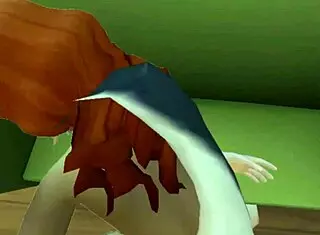 Redhead slut rides cock in cowgirl then bends over for doggystyle pussy pounding and assfucking