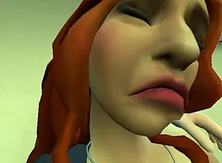 Redhead slut rides cock in cowgirl then bends over for doggystyle pussy pounding and assfucking