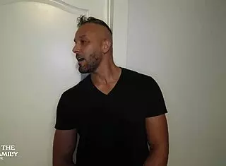 stepbrothers double penetrate slutty blonde hotwife angie bloom with big cock anal and shaved pussy creampie. lingerie slips off for cowgirl ride and cum on ass! 🔥🍑😈