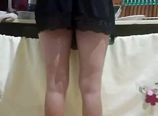 I hired this maid and she's hotter in person with those tight shorts making me excited in the kitchen. Her big ass and redhead look drive the bdsm fetish wild.