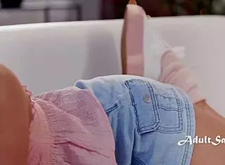 Babysitter made petite Asian nanny squirt with intense pussy licking and scissoring in wet lesbian action Ryan Driller