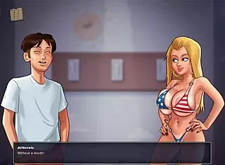 Summertime saga 221 features blonde with big tits in erotic scenes 😊