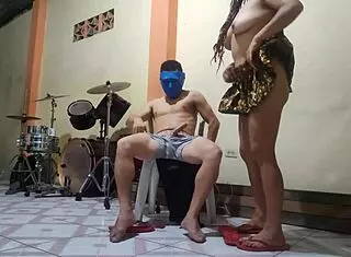 stepmom with braids looks super hot seducing her stepson to ride his cock finally