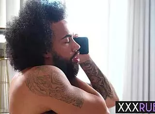 Intense wet sex and slippery body massage with big ass milf Lacey Jayne outdoors.