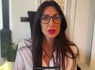 I need this secretary job so bad - cum on my face and glasses to seal the deal?