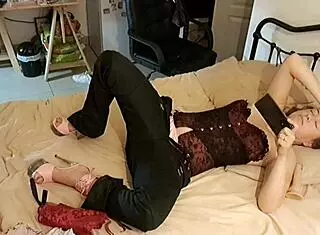 hey slut, wanna suck rim and fuck in sexy satin lingerie thong dress stockings heels like this french o2 set?