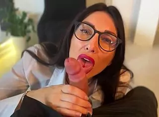 I need this secretary job so bad - cum on my face and glasses to seal the deal?