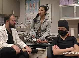 i'm jasmine rose the nurse giving a pov footjob and face fucking in fishnets with choking