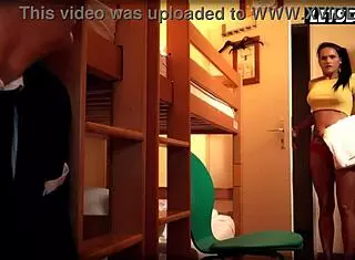 Pervert Businessman Fucks Young Hostel Roommate Featuring Barbara Bieber and Conny Dachs