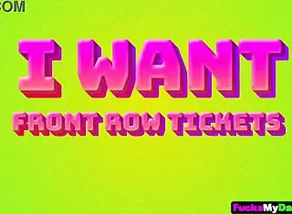 Naughty Brunette Stepdaughter Sucks Horny Stepdad's Cock For Concert Tickets