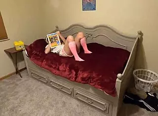 Stepdaughter slips into bed with stepdaddy when she can't sleep