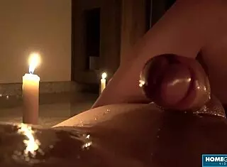 naughty scarlett taylor and mayara ride oiled dick pov in hot threesome action!