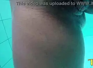 Ebony Latina teen Alice Lemes takes big cock in pool anal action