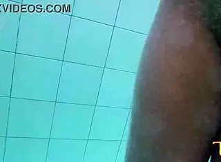 Ebony Latina teen Alice Lemes takes big cock in pool anal action