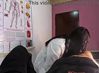 Erection Surprise in Front of the Nurse with Blowjob and Intense Fucking Action