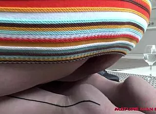 Horny housewife Shooting Star deepthroats licks balls and fucks big black cock bareback in interracial homemade action bent over doggystyle.