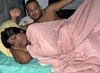 Hey stepbrother, you mistook me for your wife and fucked my tight wet pussy with creampie? He filled her moaning brunette body in spooning position.