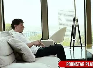 Hung stud Rion King roughly dominates sexy blonde Jayna Woods with big tits and ass close-up