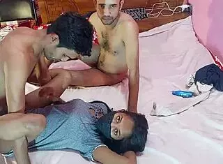 How wild is this mmf threesome with my friend's beautiful wife? Hanif, Popy Khatun, and Manik Mia ride in doggystyle and cowgirl hardcore action.