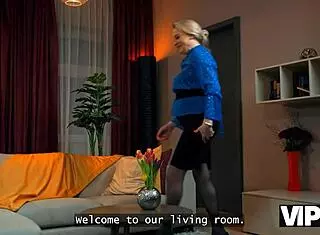 is this famous retro pornstar really my stepmom's best friend in czech stockings action?