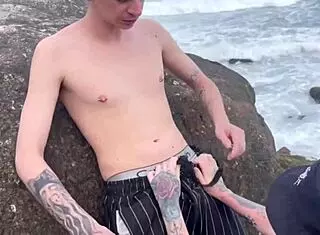 She asked me to take photos of her in SC but I couldn't resist fucking her bareback behind the rocks